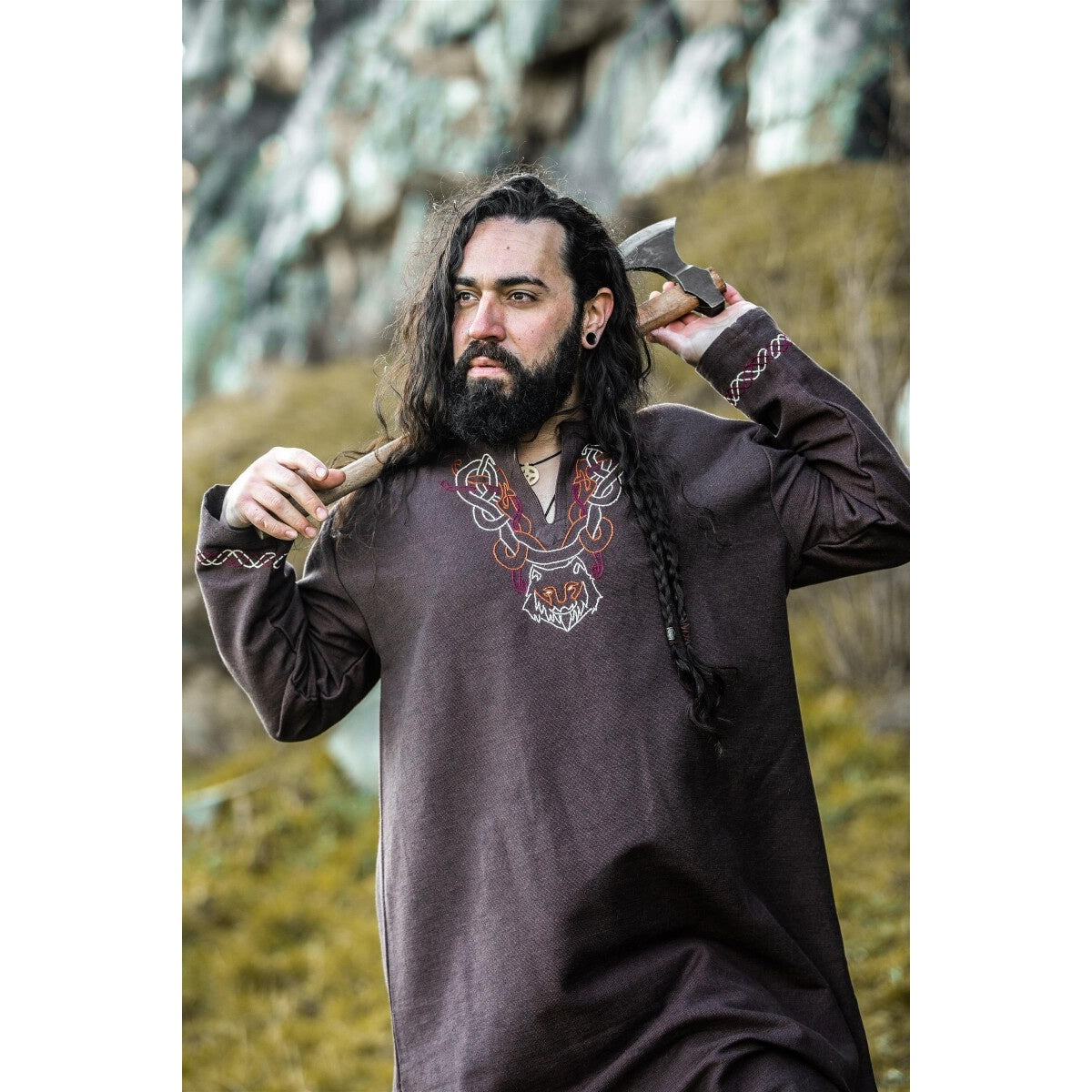 Produktbild Medeltida vikingatunika Freki brun