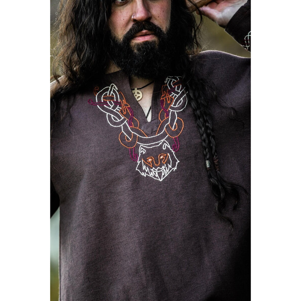 Produktbild Medeltida vikingatunika Freki brun