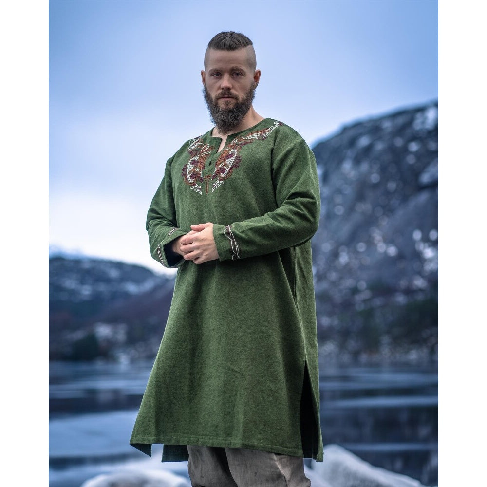 Produktbild Medeltida vikingatunika Snorri grön