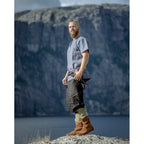 Produktbild Medeltida vikingatunika Edmund kortärmad blågrå