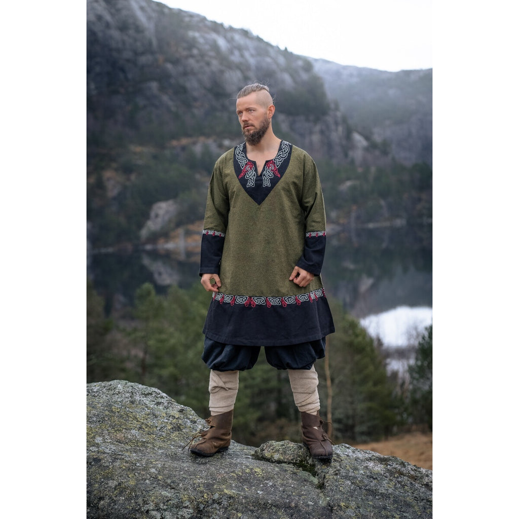 Produktbild Medeltida vikingatunika Freydis oliv