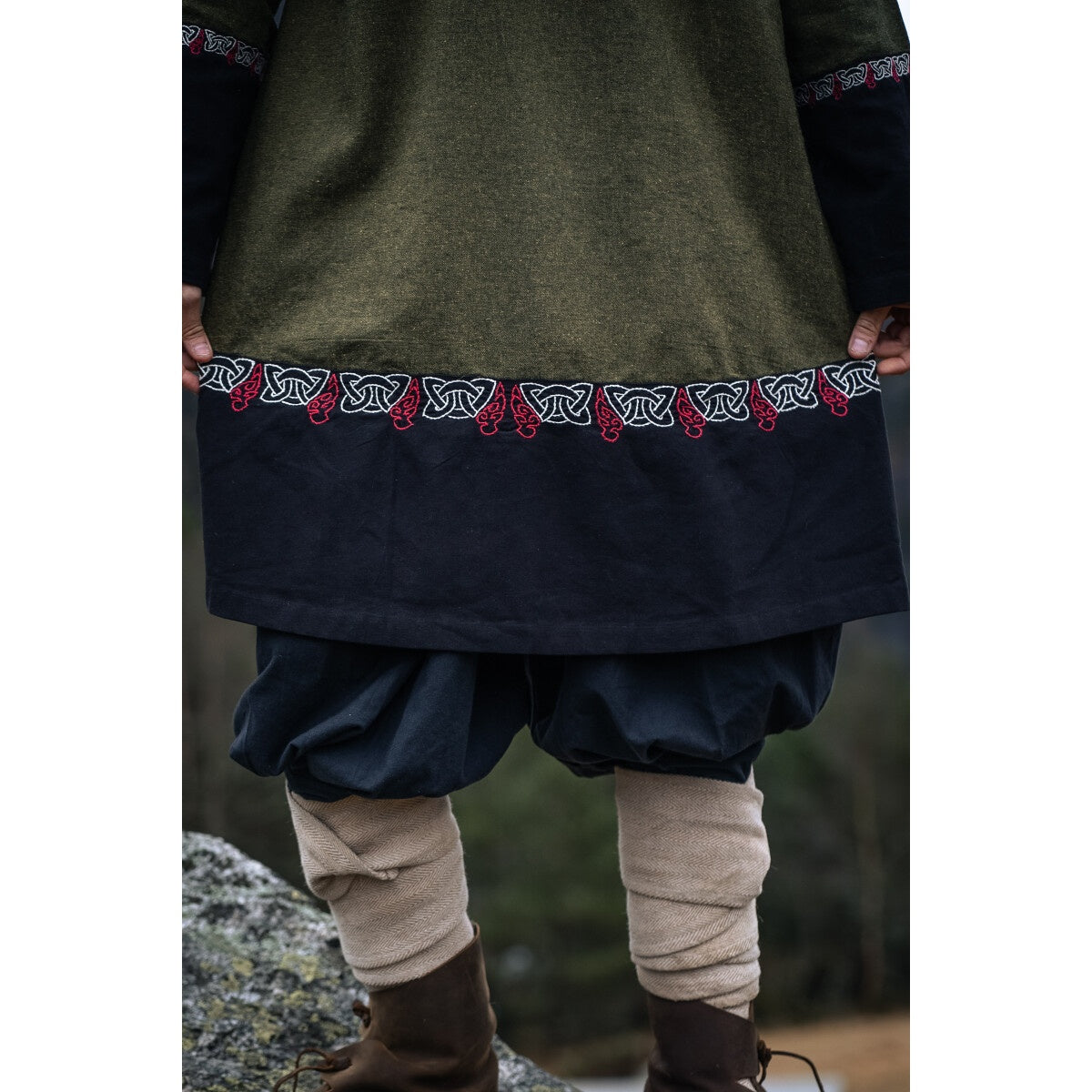 Produktbild Medeltida vikingatunika Freydis oliv