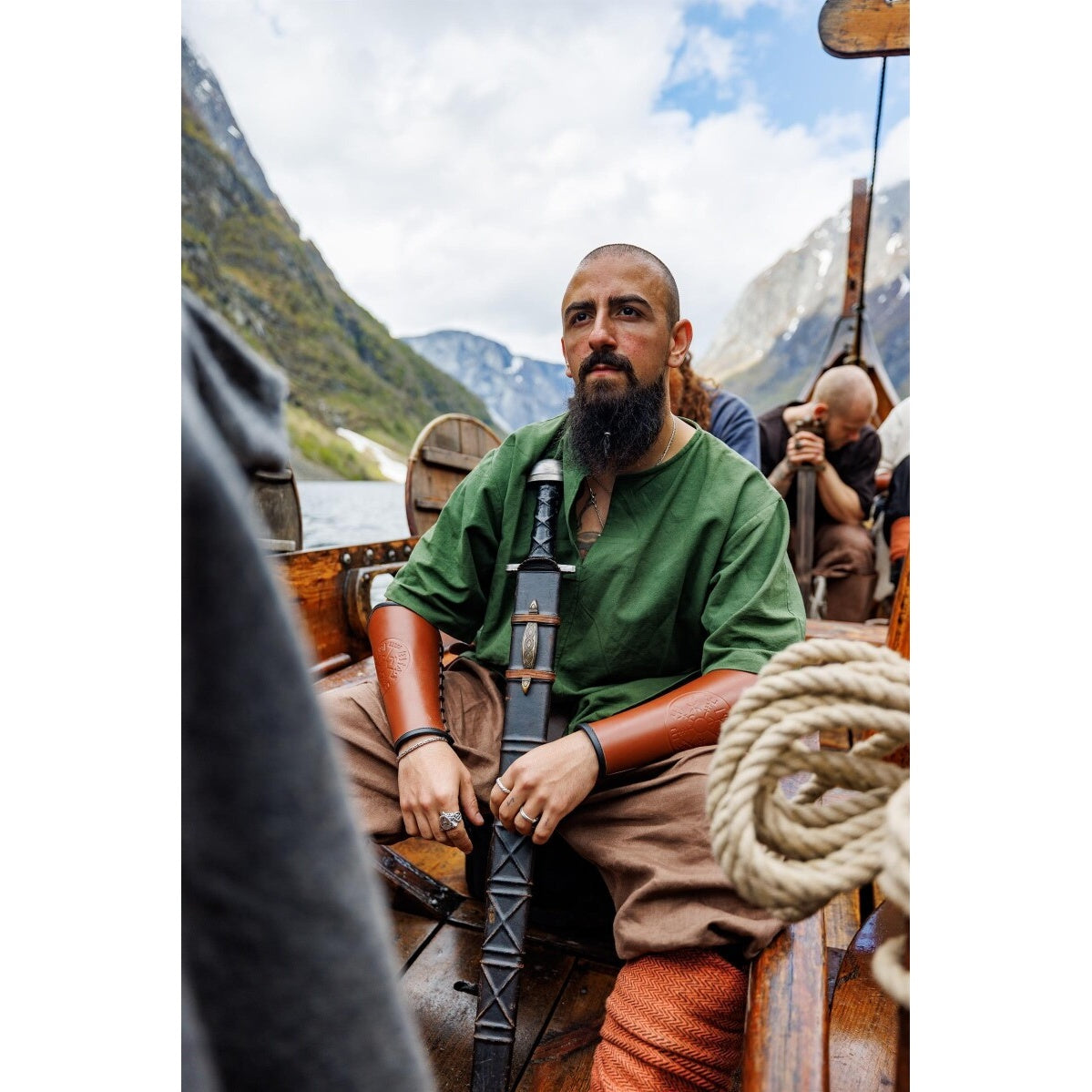 Produktbild Medeltida Olaf kortärmad tunika grön