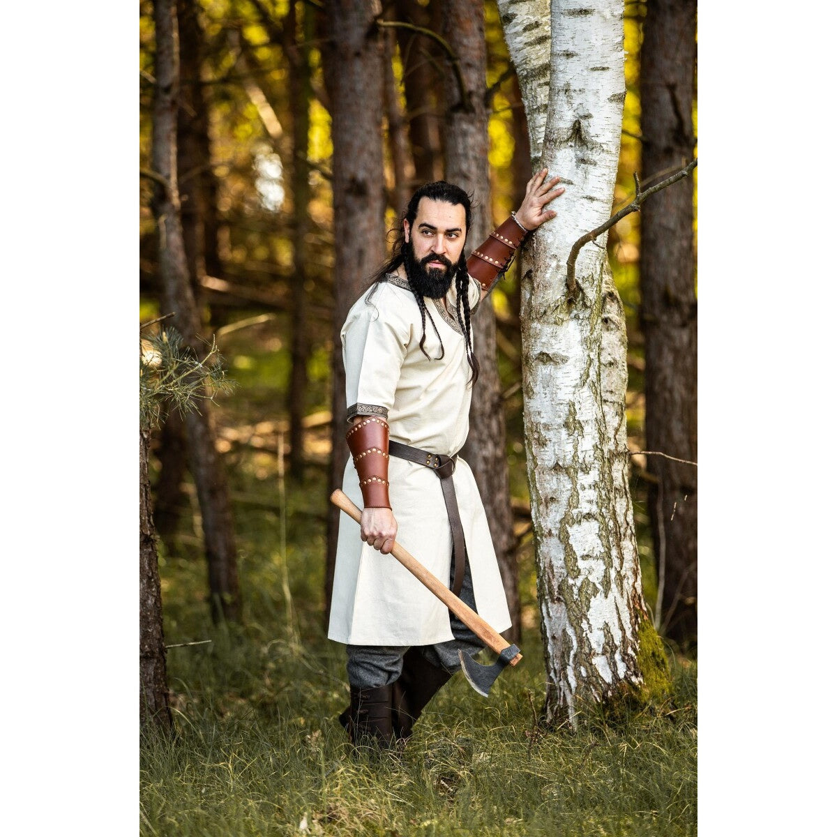 Produktbild Medeltida kortärmad tunika Richard beige