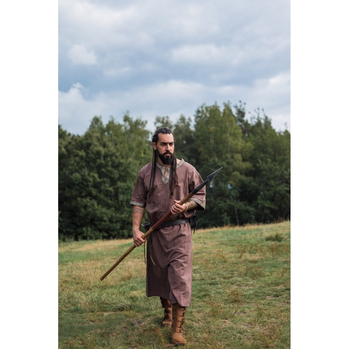 Produktbild Medeltida kortärmad tunika Richard kastanj