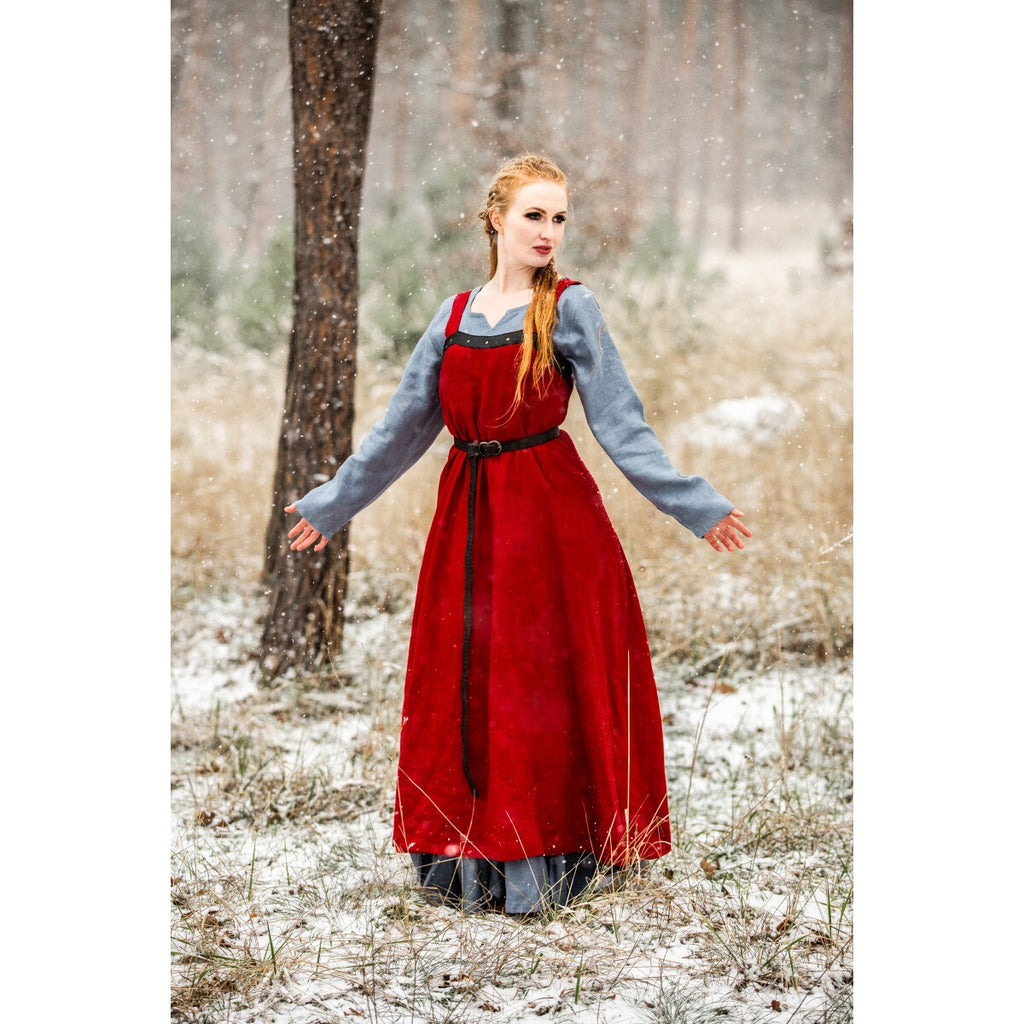 Produktbild Medeltida vikingaöverklänning Alena röd