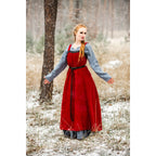 Produktbild Medeltida vikingaöverklänning Alena röd