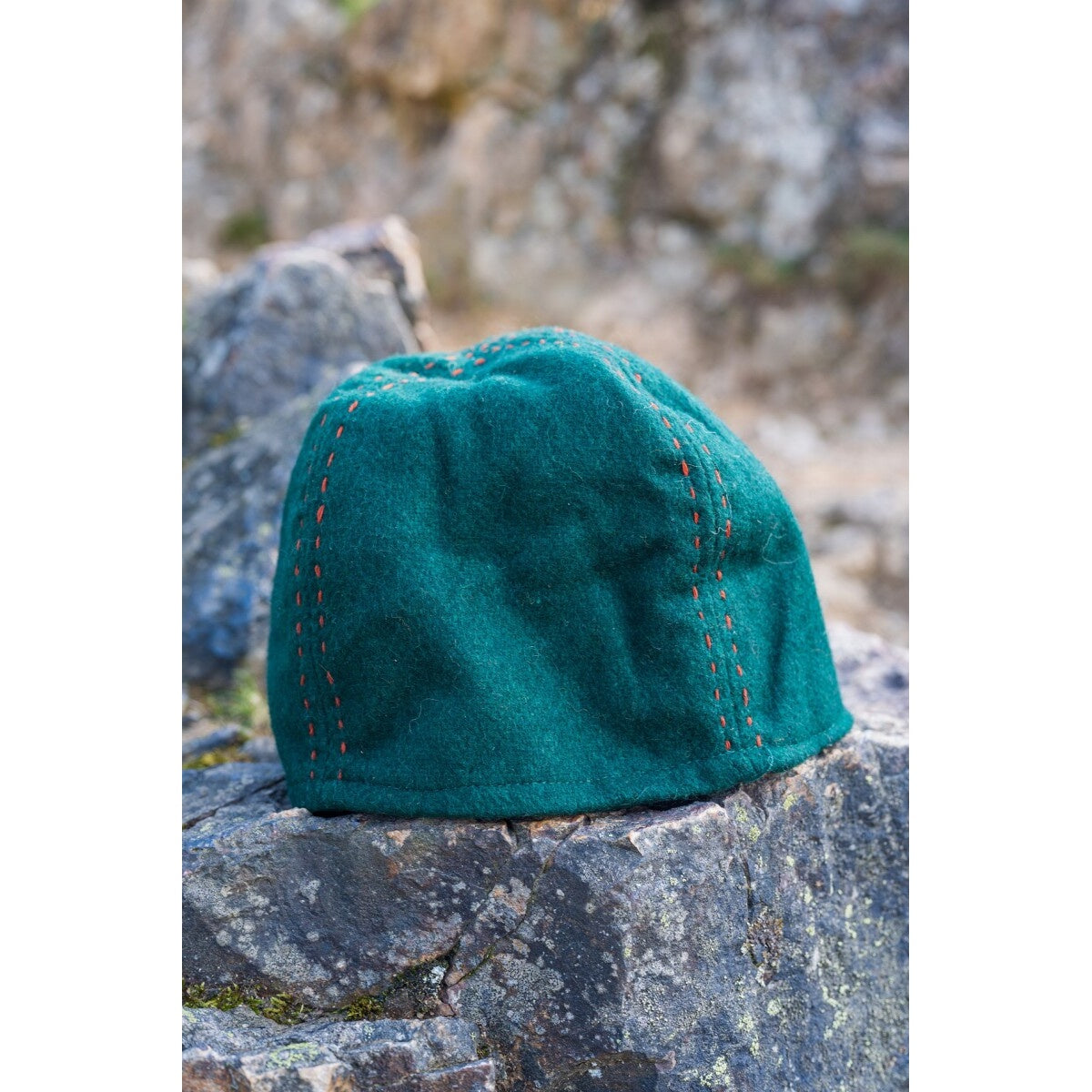 Produktbild Medeltida vikingamössa i ull Sjard grön