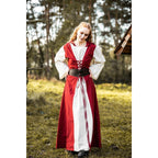 Produktbild Medeltidsklänning Genefe röd-beige