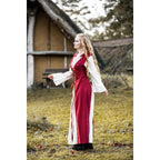 Produktbild Medeltidsklänning Genefe röd-beige