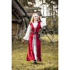 Produktbild Medeltidsklänning Genefe röd-beige