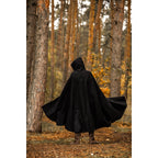 Produktbild Medeltida huvkappa Thorian ull svart