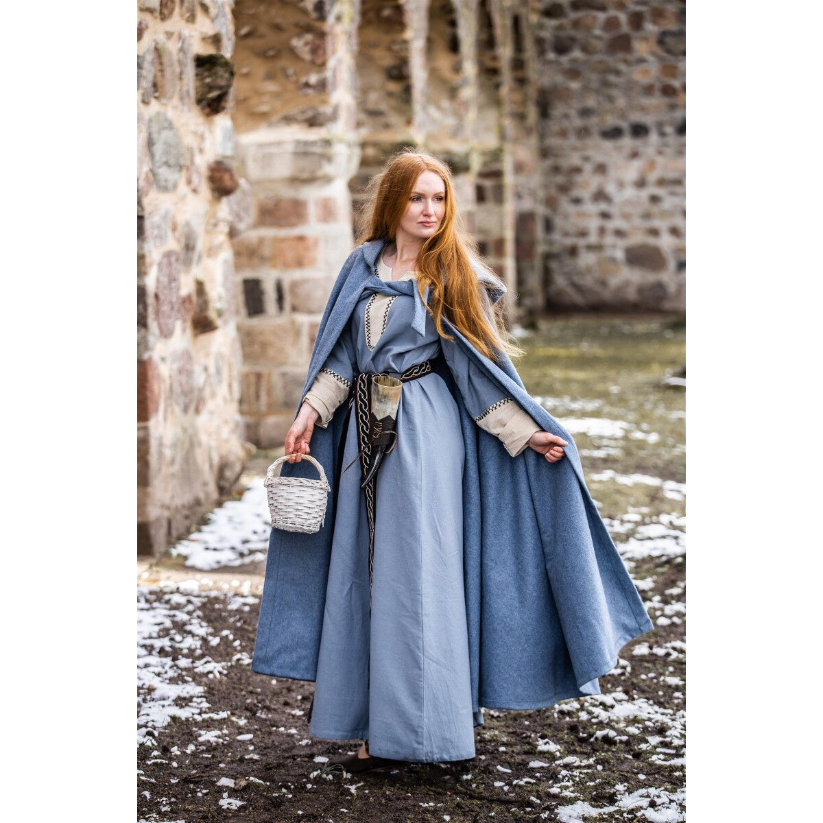 Product image Medieval Hooded Cloak Mila dove blue