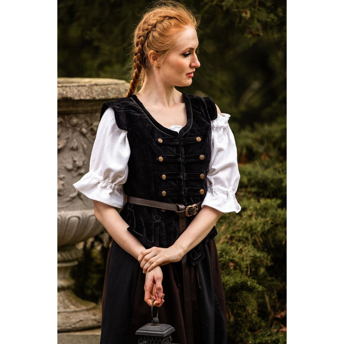 Produktbild Medeltida uniformväst Adaliz svart