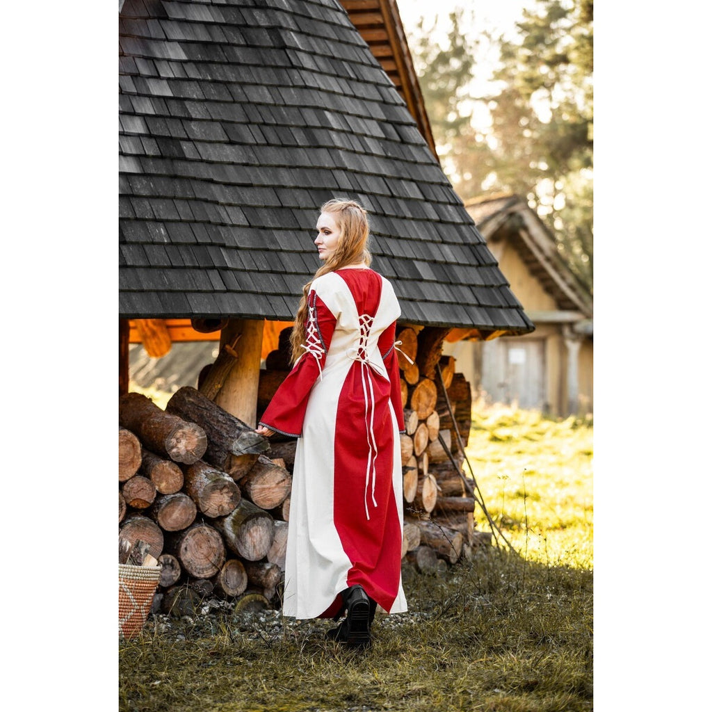 Produktbild Medeltidsklänning Amalia beige-röd