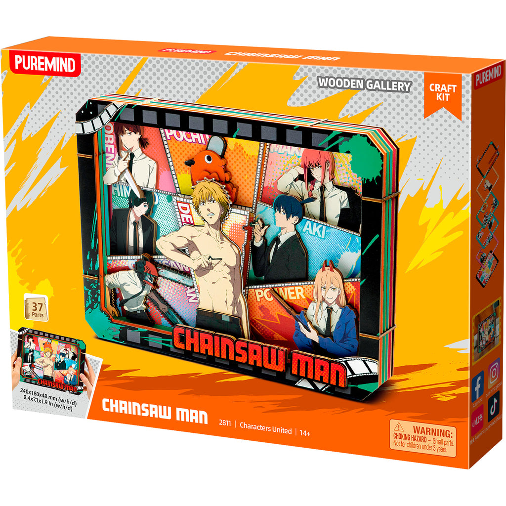 Produktbild Chainsaw Man - Grupp Träram i Galleri-stil