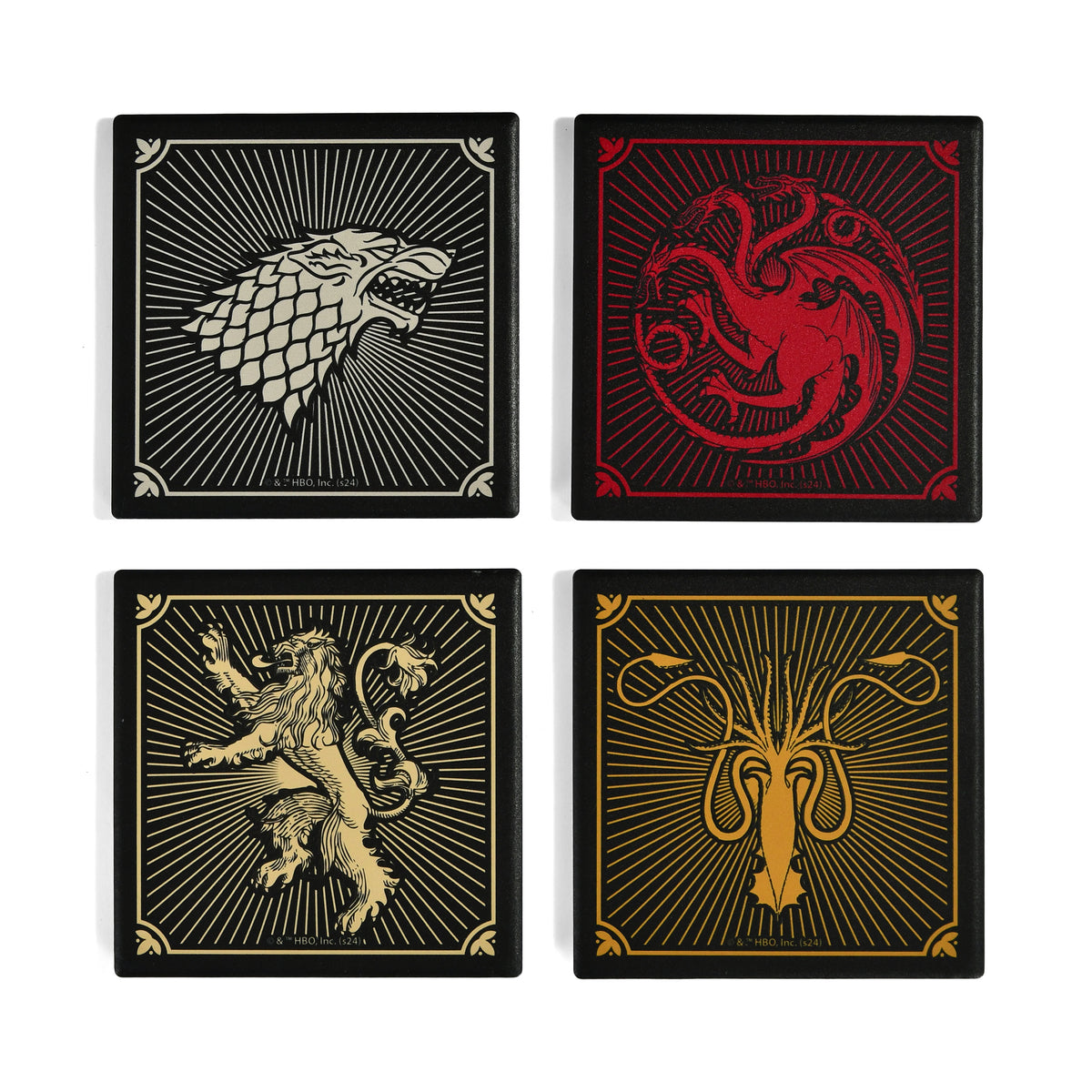 Produktbild Game of Thrones – Emblem glasunderlägg 4-pack