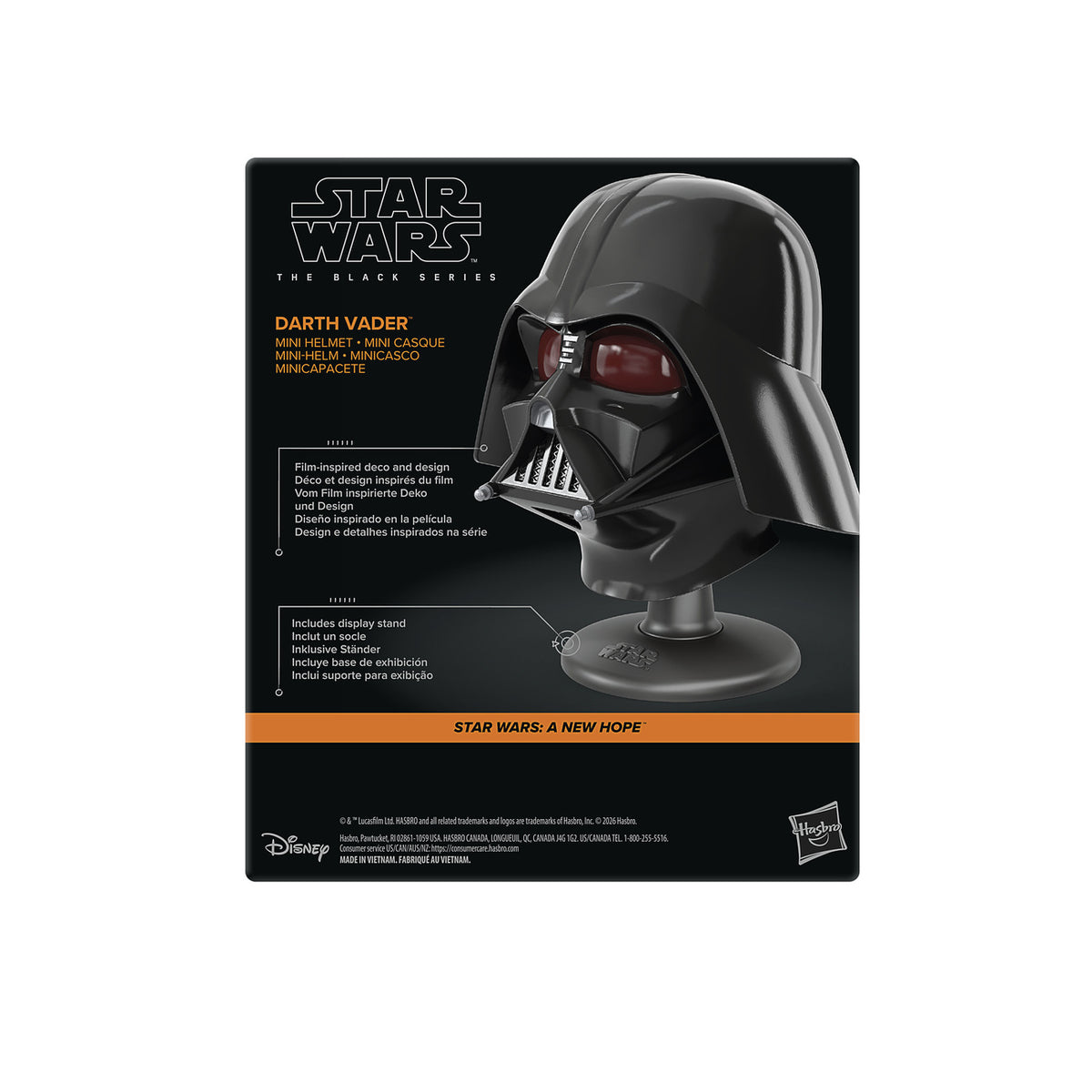 Produktbild Star Wars - Darth Vader mini hjälmreplika på bas
