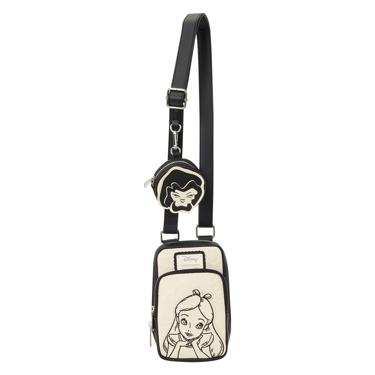 Produktbild Alice i Underlandet – Blommig crossbody-väska med plånbok