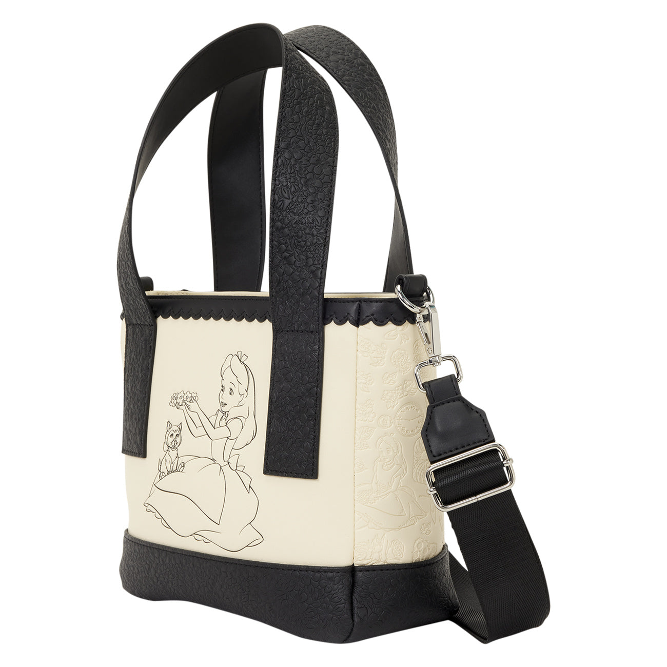 Produktbild Alice i Underlandet - Blommig mini crossbody-väska