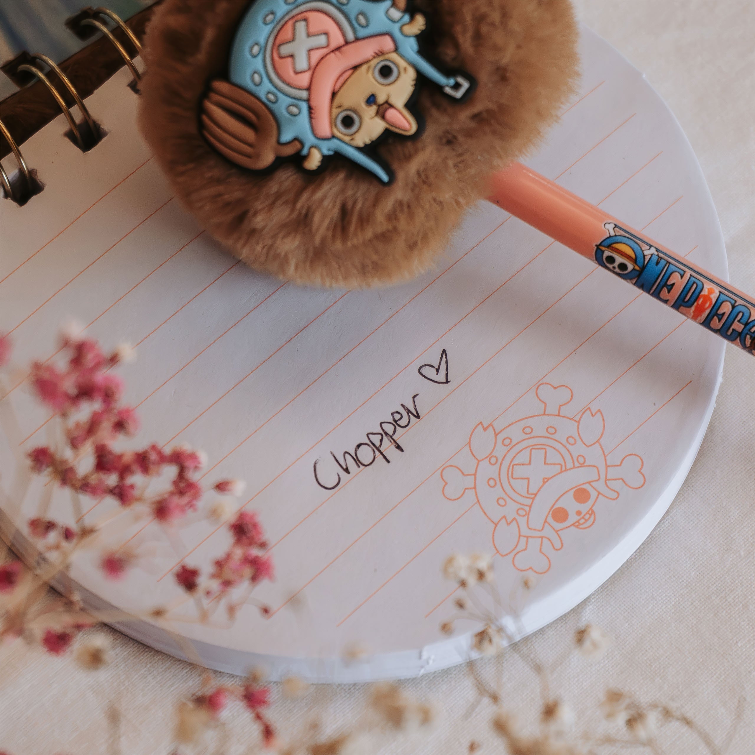 Produktbild One Piece - Chopper kulspetspenna med pompom