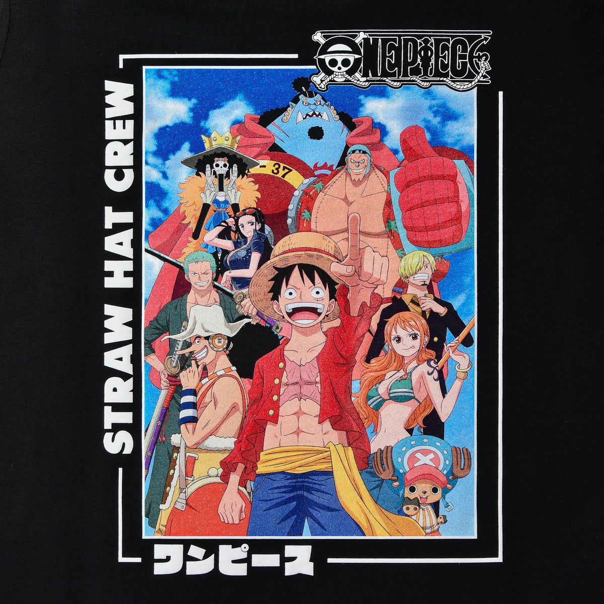 Produktbild One Piece - Straw Hat-piratbesättningen T-shirt svart