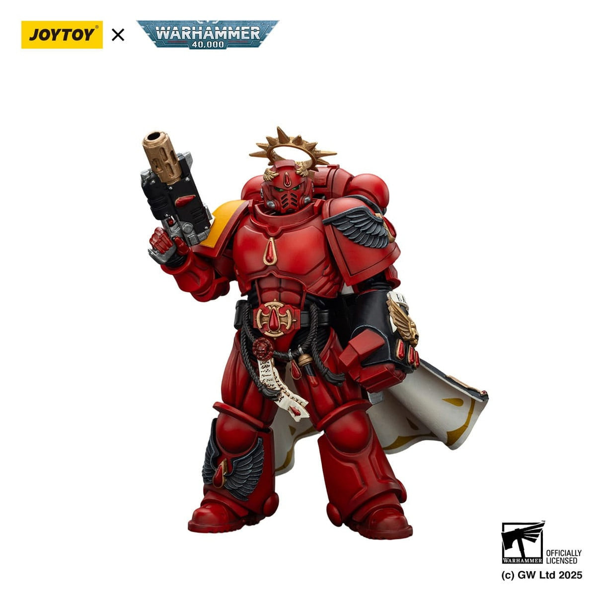 Produktbild Warhammer 40k: Combat Patrol Blood Angels - Kapten med Inferno-pistol & Power Fist Actionfigur 20 cm