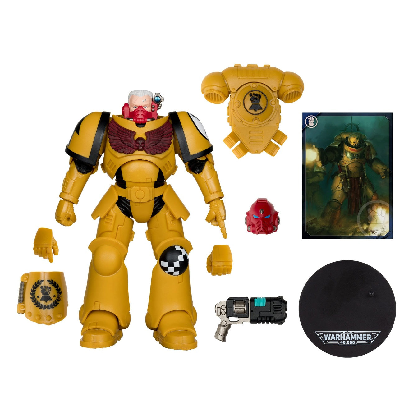 Produktbild Warhammer 40k - Intercessor Sergeant (Imperial Fist) (Gold Label) actionfigur 18 cm