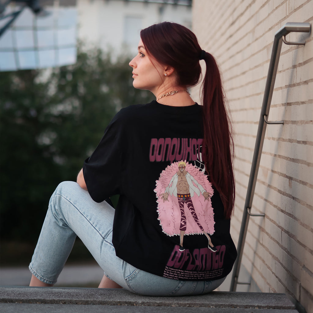 Produktbild One Piece - Don Quixote Doflamingo oversized T-shirt svart