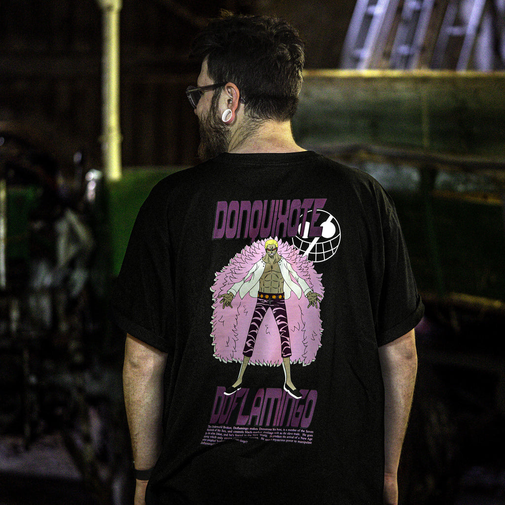 Produktbild One Piece - Don Quixote Doflamingo oversized T-shirt svart