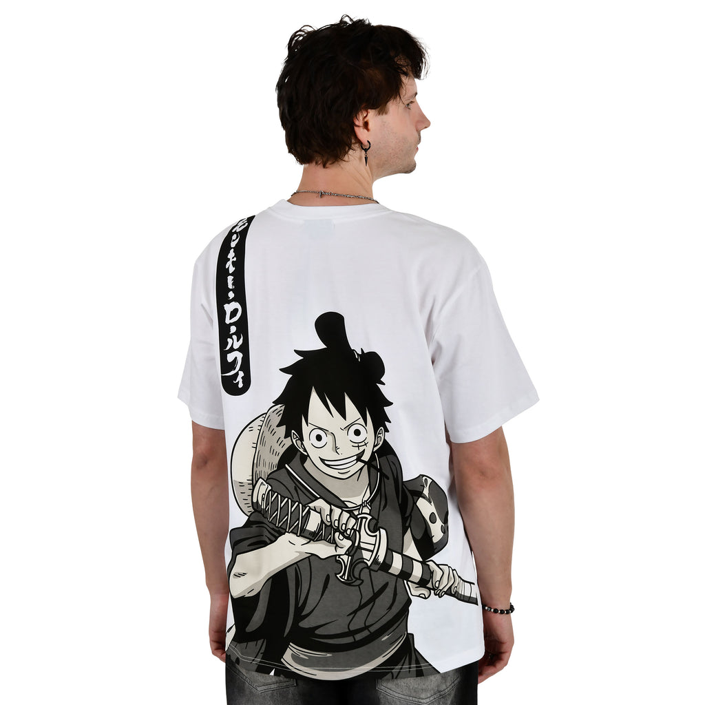 Produktbild One Piece - Luffy oversize T-shirt vit