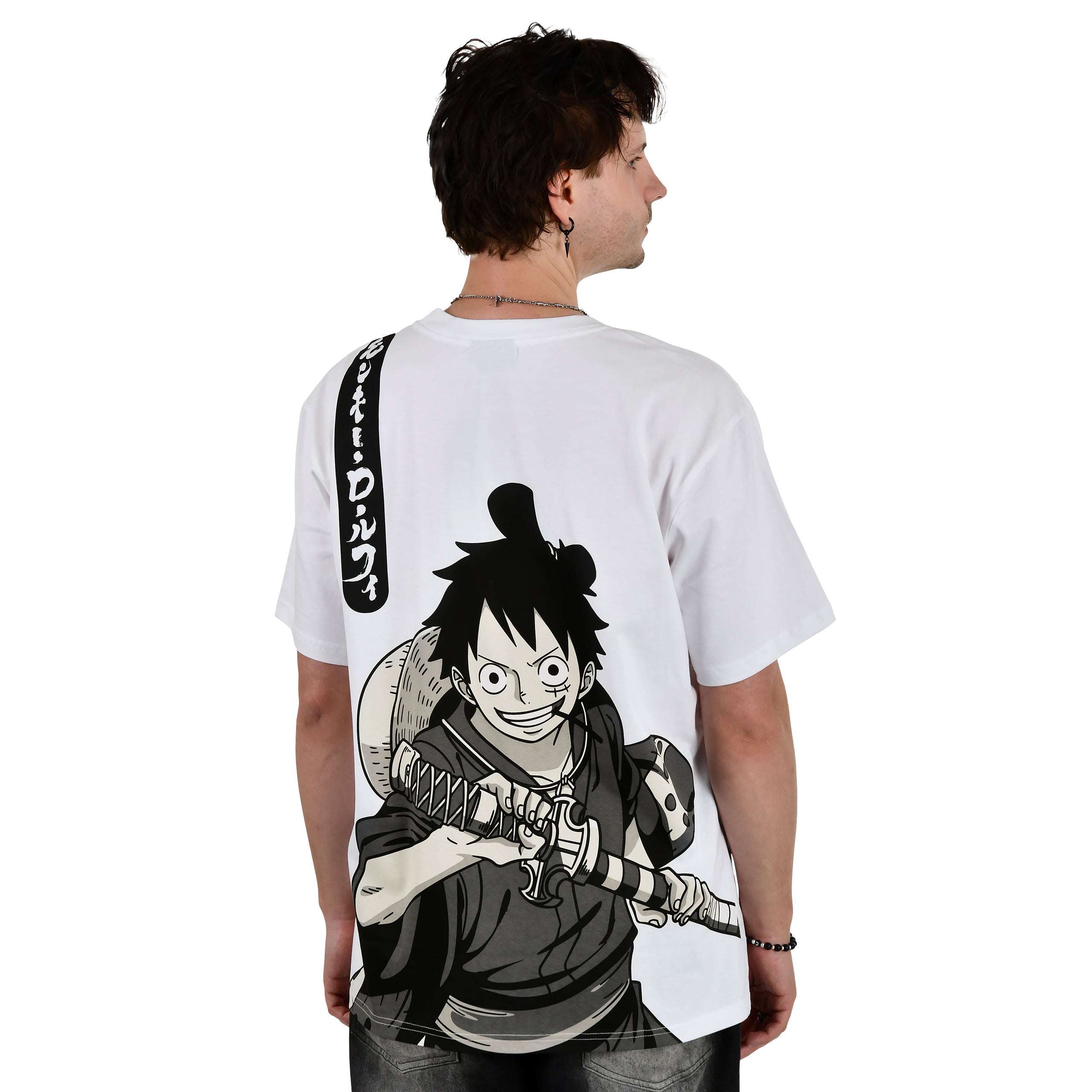 Produktbild One Piece - Luffy oversize T-shirt vit