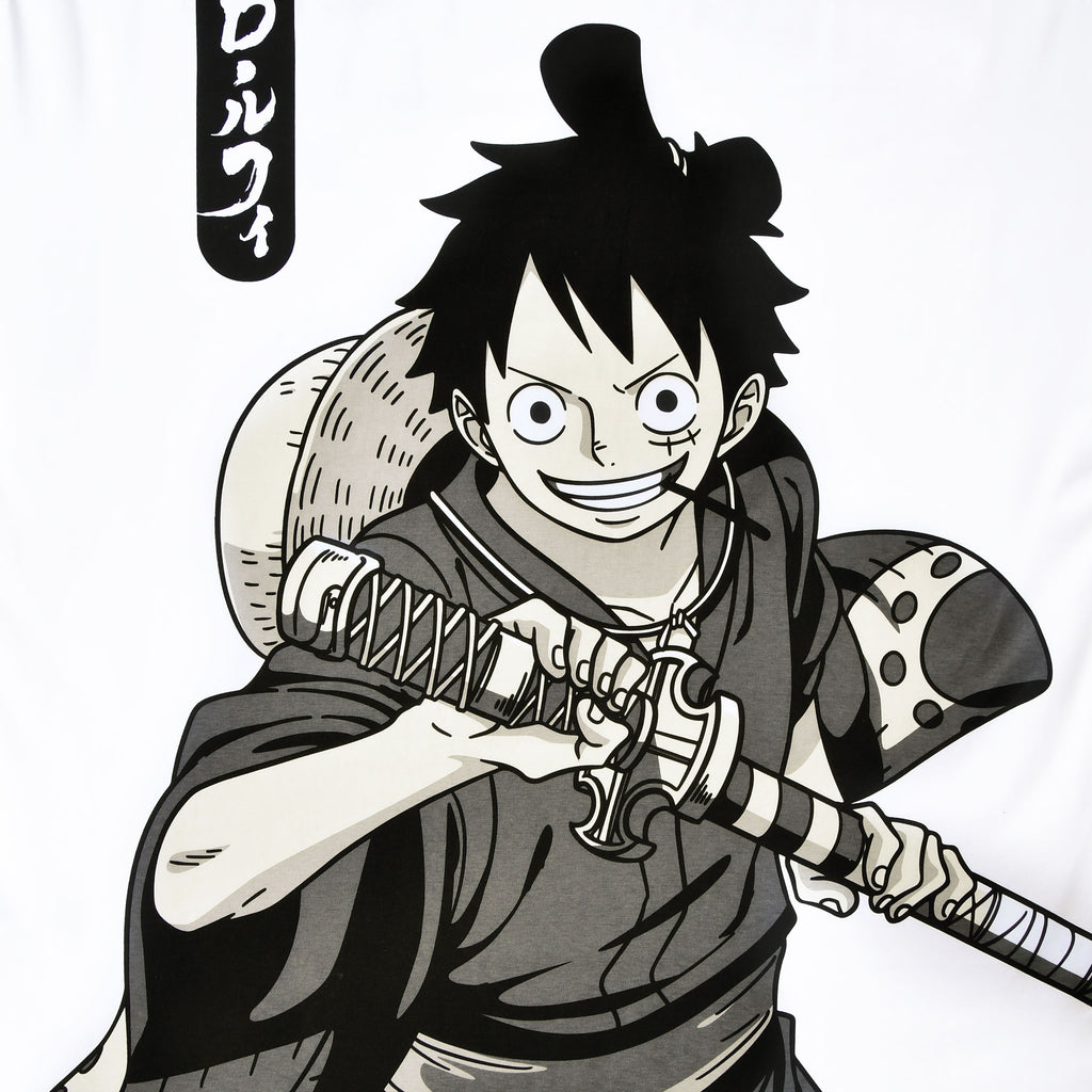 Produktbild One Piece - Luffy oversize T-shirt vit