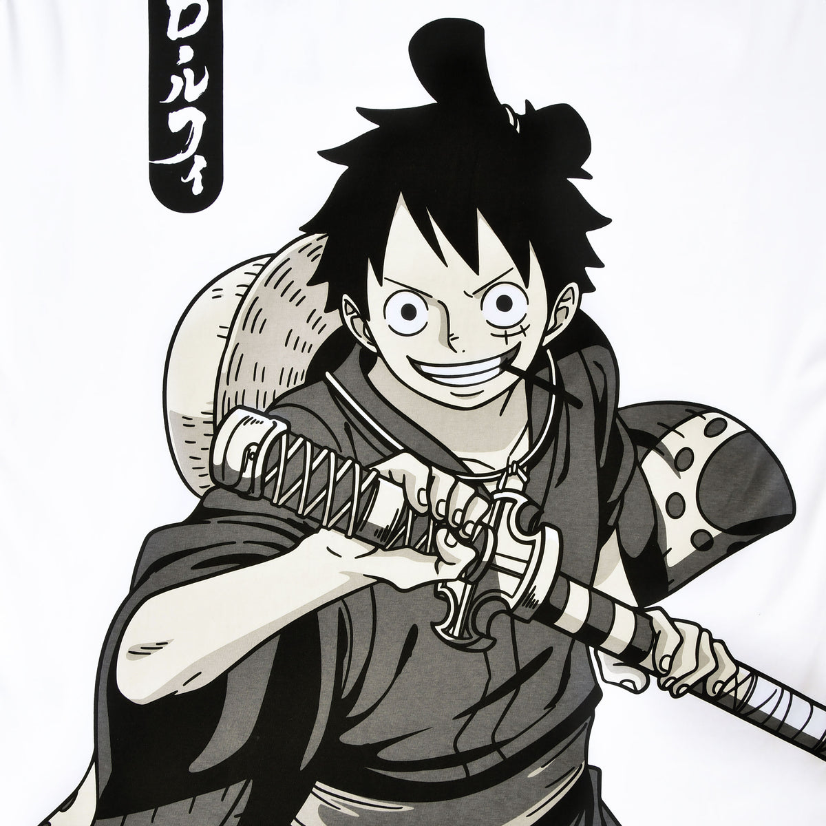 Produktbild One Piece - Luffy oversize T-shirt vit