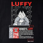 Produktbild One Piece - Monkey D. Luffy oversize T-shirt svart
