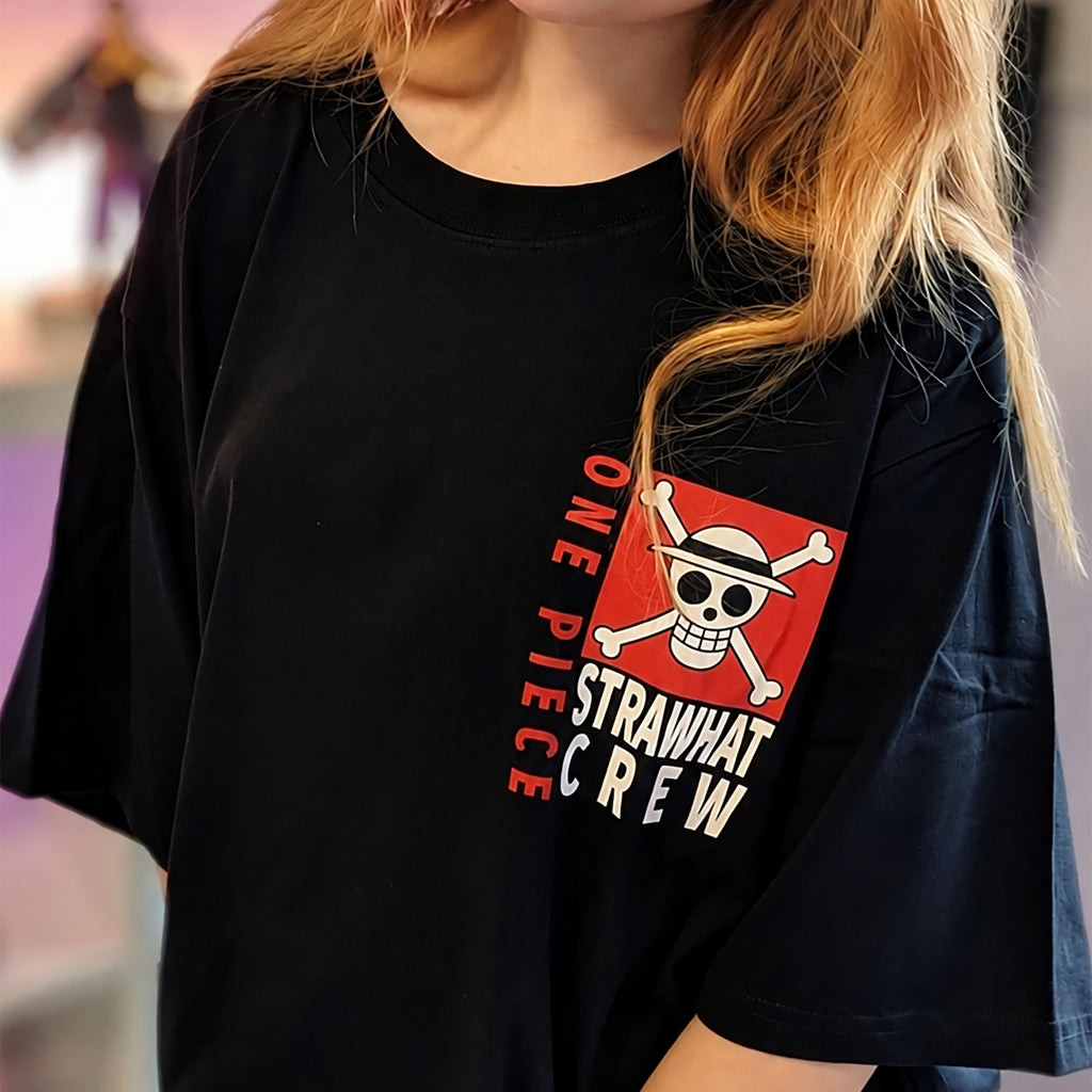 Produktbild One Piece - Monkey D. Luffy oversize T-shirt svart
