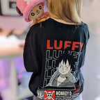 Produktbild One Piece - Monkey D. Luffy oversize T-shirt svart