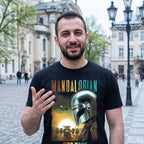 Produktbild Mando och Grogu Poster T-shirt Svart - Star Wars The Mandalorian