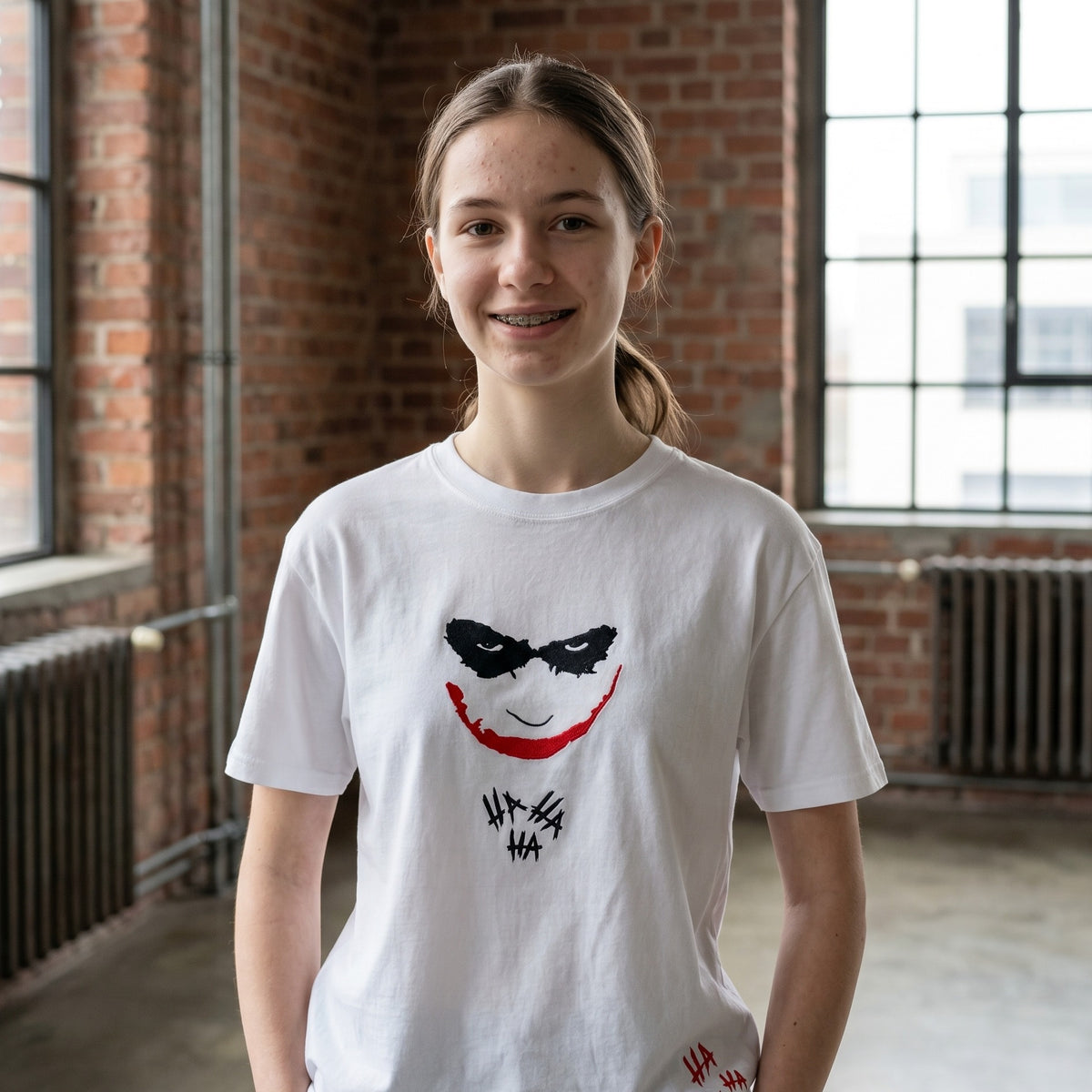 Produktbild Joker - Hahaha Premium oversize T-shirt vit