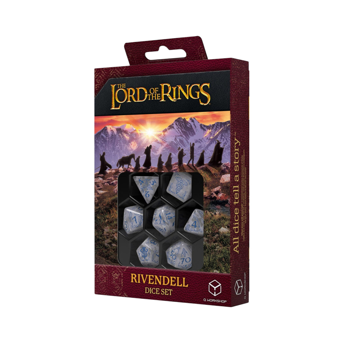 Produktbild Sagan om Ringen – Vattnadal RPG-tärningsset 7-delat