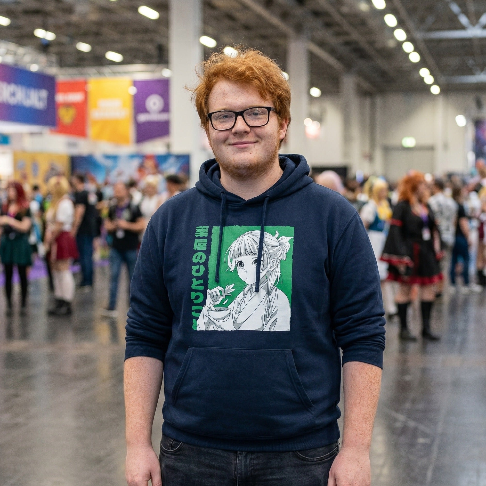 Produktbild Maomao blå hoodie för fans av The Apothecary Diaries