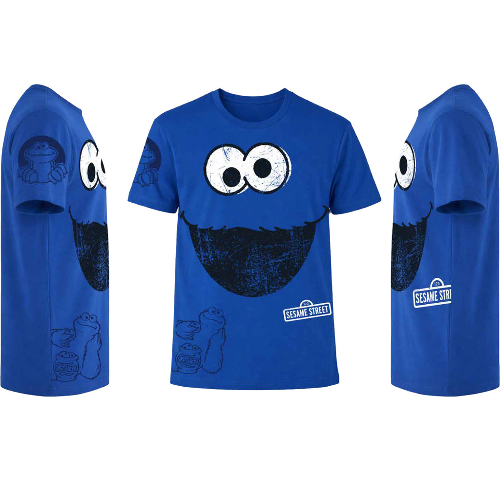 Produktbild Sesame Street – blå Cookie Monster T-shirt