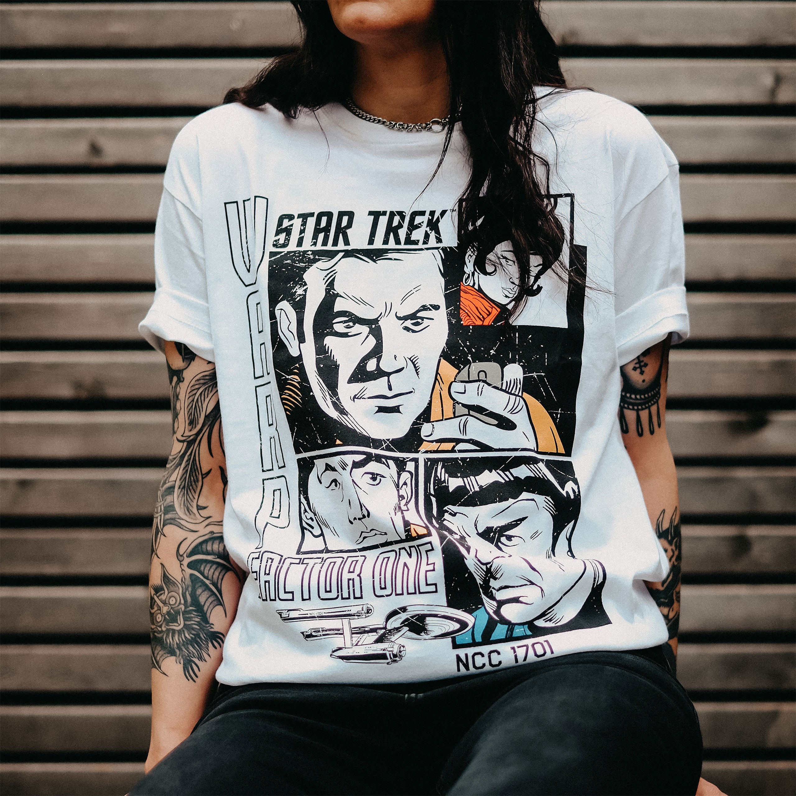 Produktbild Star Trek - Warp 1 Retro T-shirt vit