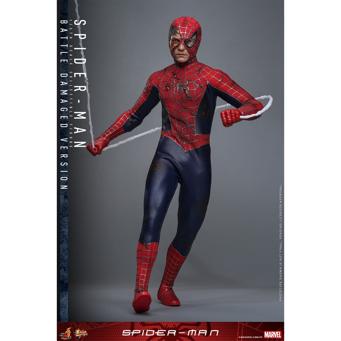 Produktbild Marvel - Spider-Man Masterpiece 1:6 Actionfigur Battle Damaged Version