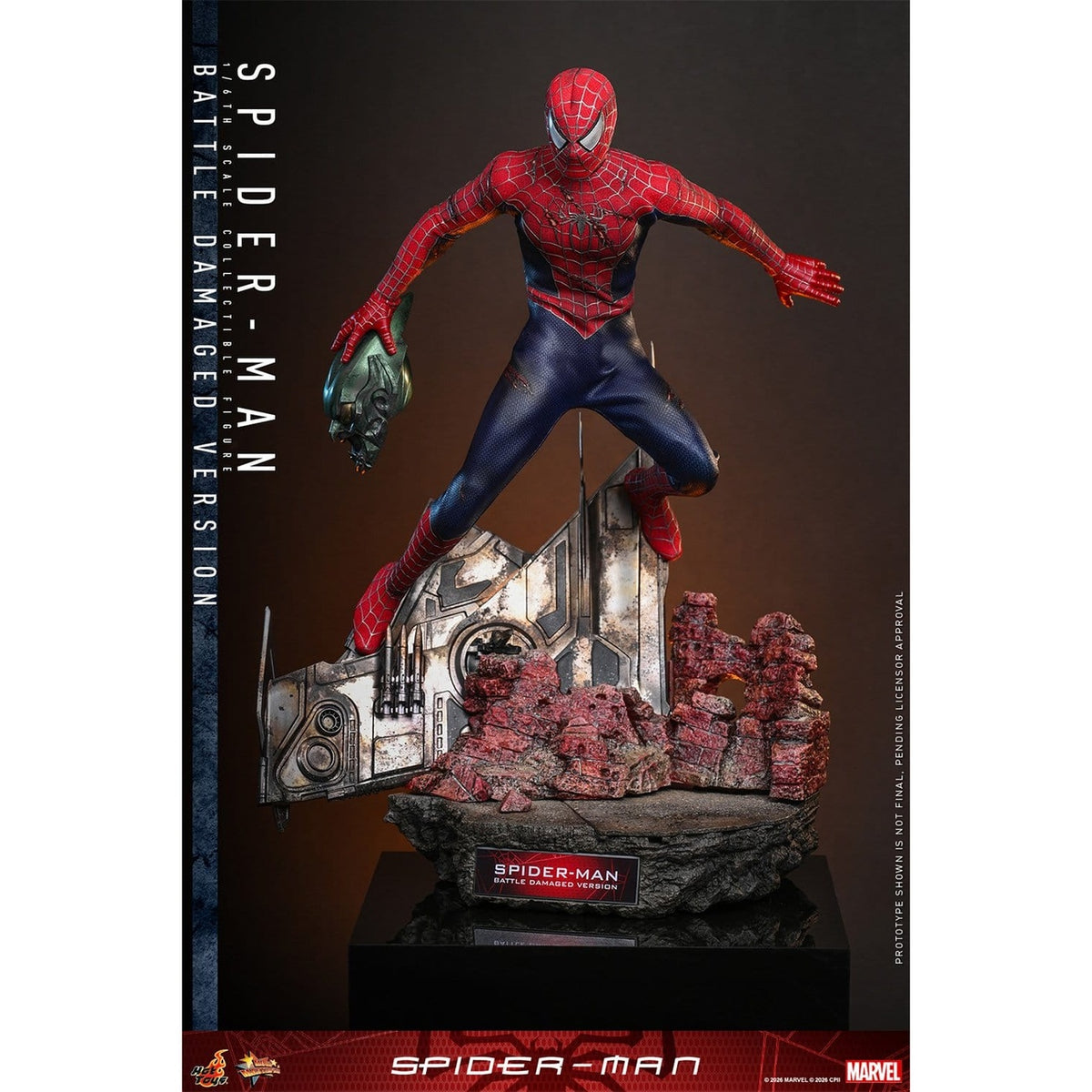 Produktbild Marvel - Spider-Man Masterpiece 1:6 Actionfigur Battle Damaged Version