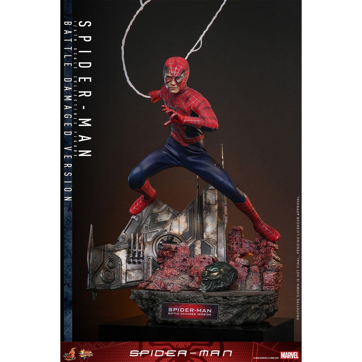 Produktbild Marvel - Spider-Man Masterpiece 1:6 Actionfigur Battle Damaged Version