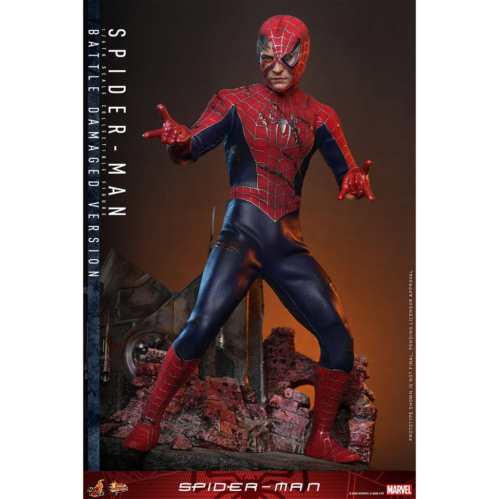 Produktbild Marvel - Spider-Man Masterpiece 1:6 Actionfigur Battle Damaged Version