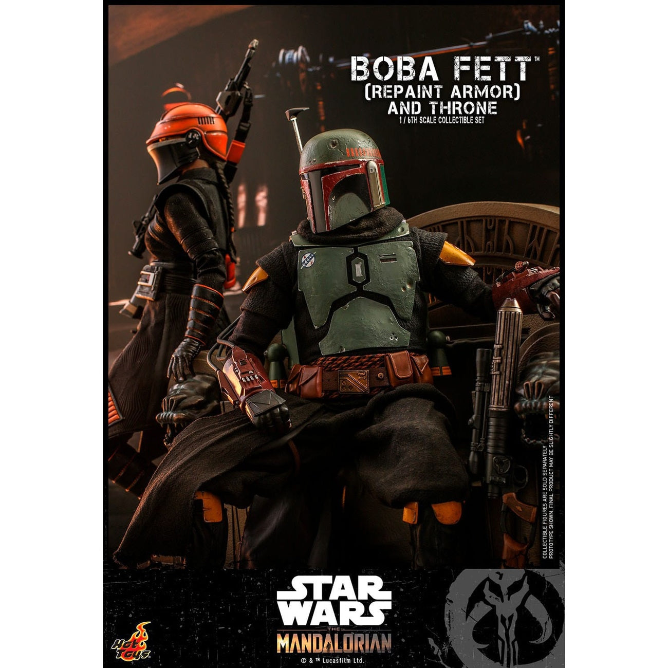Produktbild Star Wars: The Mandalorian - Boba Fett Actionfigur 1:6 Repaint Armor and Throne Special Edition