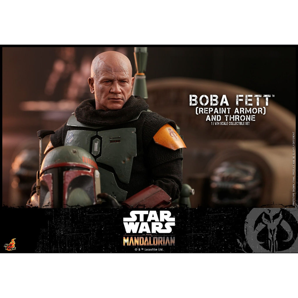 Produktbild Star Wars: The Mandalorian - Boba Fett Actionfigur 1:6 Repaint Armor and Throne Special Edition