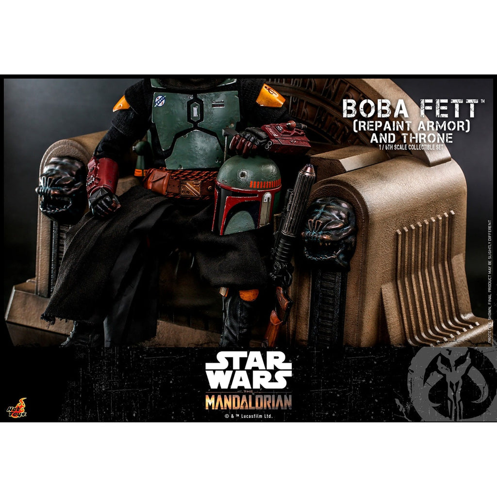 Produktbild Star Wars: The Mandalorian - Boba Fett Actionfigur 1:6 Repaint Armor and Throne Special Edition